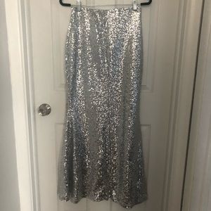 Custom sequin maxi skirt